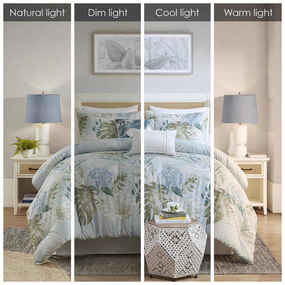 Start2Finish 6-piece oversized cotton comforter bedding set with matching throw pillow, soft and plush for comfortable sleep.