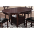 Lavon Oval 60-inch Extension Leaf Dining Table in espresso wood showing the extended table with a smooth oval surface.