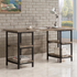 Kemper 59-inch weathered brown 4-shelf writing desk with spacious surface and open shelves for organization and workspace.