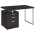 Start2Finish Brennan 47-inch office computer desk with three drawers in cappuccino finish, featuring a sleek wood design.