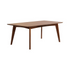 Dark walnut Malone rectangular 78-inch wood dining table by Start2Finish, showcasing a sleek, modern design with sturdy legs.