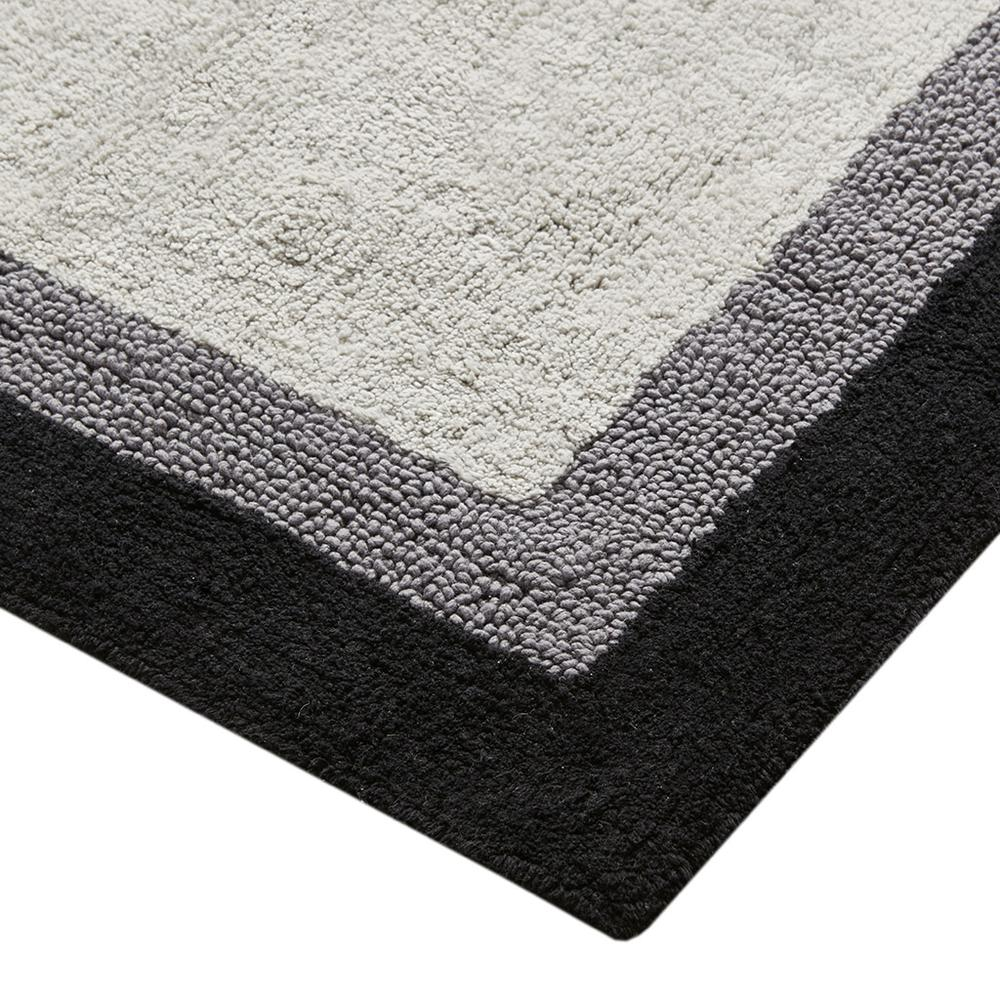 Start2Finish cotton tufted bath rug with soft, textured surface in neutral color, designed for bathroom comfort and style.