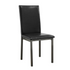 Pair of black upholstered Garza dining side chairs by Start2Finish, featuring padded seats and sleek design for modern dining rooms.