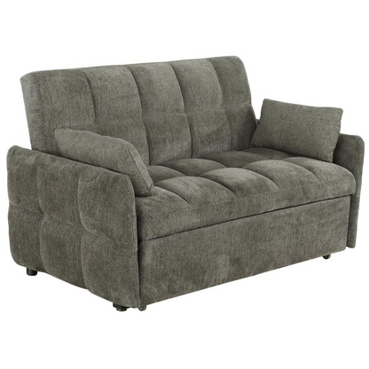 Dark grey Cotswold upholstered convertible sleeper sofa bed by Start2Finish, showing its plush fabric and modern design.