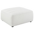 Sunny Square upholstered ottoman in natural fabric, stylish furniture piece with cushioned top and wooden legs from Start2Finish.