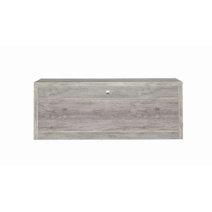 Grey driftwood Burke 2-drawer engineered wood TV stand by Start2Finish with sleek design and ample storage space.
