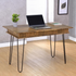 Start2Finish Sheeran 47-inch rustic amber writing desk with storage, featuring a sturdy wood surface and organizational drawers.