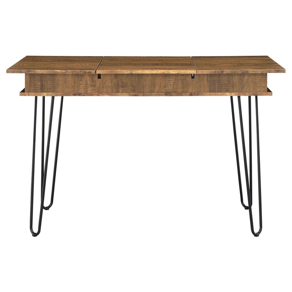 Start2Finish Sheeran 47-inch rustic amber writing desk with storage, featuring a wood finish and ample workspace.