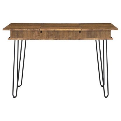 Start2Finish Sheeran 47-inch rustic amber writing desk with storage, featuring a wood finish and ample workspace.