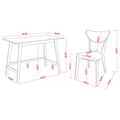 Walnut Karri 2-piece home office desk and chair set by Start2Finish, featuring a modern computer desk and ergonomic chair.