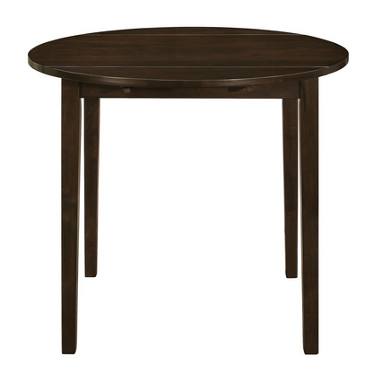 Start2Finish Bucknell 3-piece round drop leaf dining table set in cappuccino with matching chairs, classic furniture for dining room.