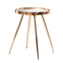 Start2Finish Kaelyn round mirror top end table with gold finish, showcasing a sleek, modern furniture piece for stylish living spaces.