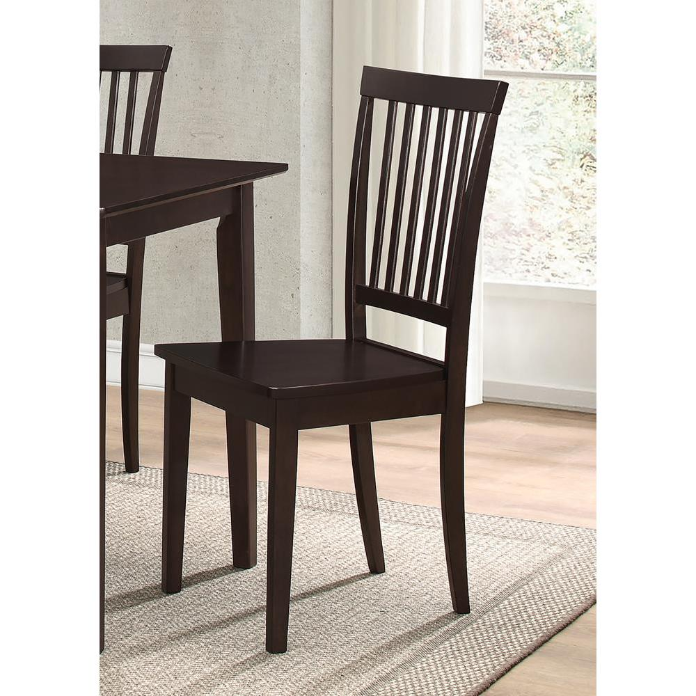 Start2Finish Gomez 5-piece rectangular dining table set in cappuccino with matching chairs, modern wooden furniture for dining room