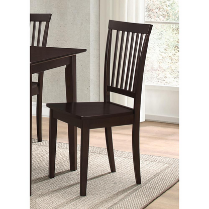 Start2Finish Gomez 5-piece rectangular dining table set in cappuccino with matching chairs, modern wooden furniture for dining room