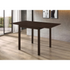 Start2Finish Kelso 52-inch rectangular extension dining table in cappuccino wood finish, with extended leaf and smooth surface.