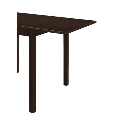 Kelso rectangular 52-inch extension dining table in cappuccino finish by Start2Finish, showing the wood grain and extended table surface.