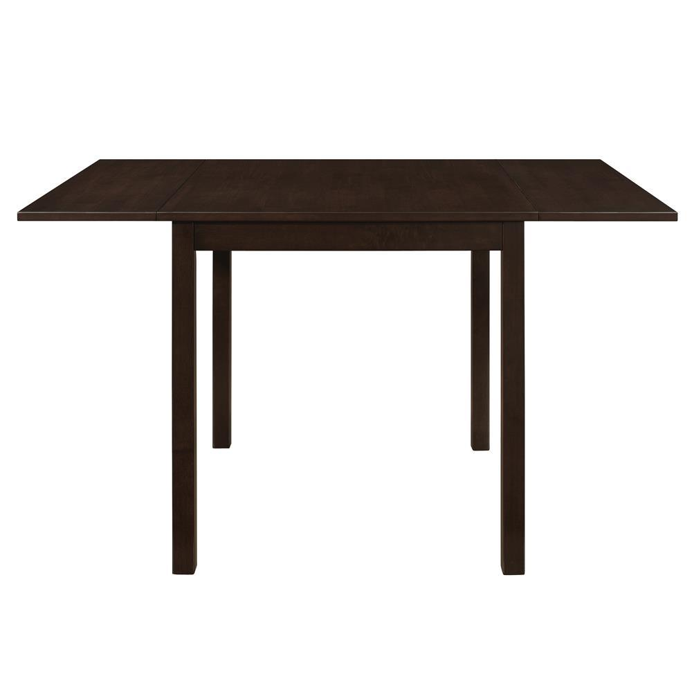 Kelso rectangular 52-inch extension dining table in cappuccino finish with sturdy wood design, by Start2Finish.