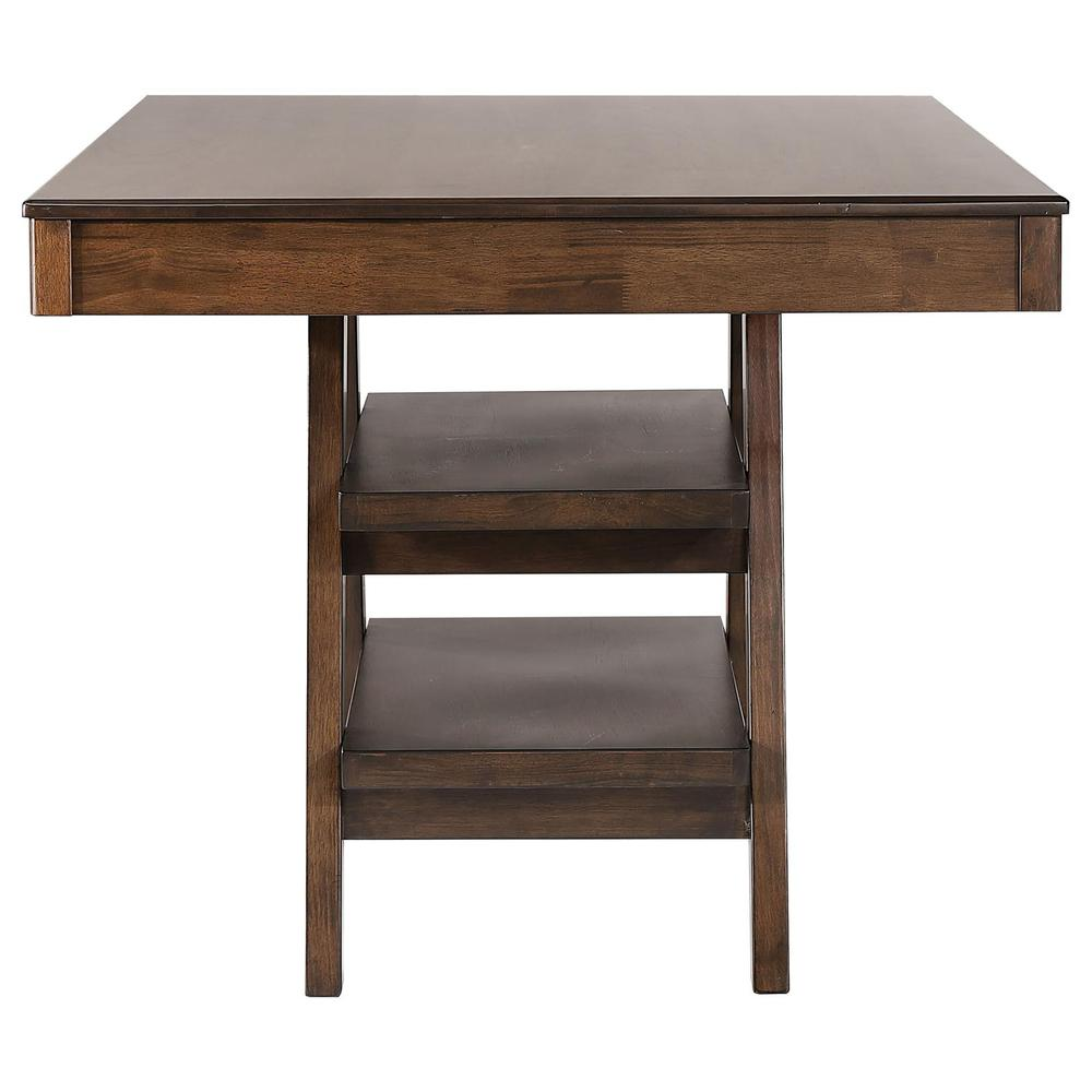 Dewey 5-piece rectangular dining table set with walnut finish, including table and four matching chairs, by Start2Finish.