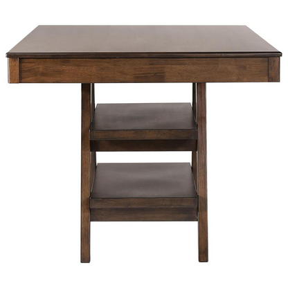 Dewey 5-piece rectangular dining table set with walnut finish, including table and four matching chairs, by Start2Finish.