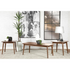Start2Finish Radley 3-piece rectangular coffee table set in natural walnut with sleek modern design and smooth wooden surfaces.