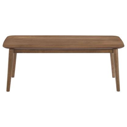 Natural walnut Radley 3-piece rectangular coffee table set with sleek modern design and smooth surface finish.