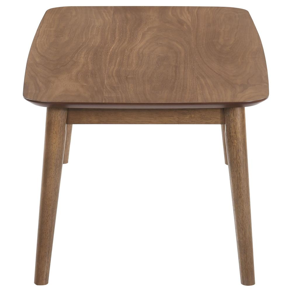 Start2Finish Radley 3-piece rectangular coffee table set in natural walnut wood with sleek, modern design and smooth surfaces.