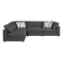 Charcoal upholstered Serene 4-piece modular sectional sofa by Start2Finish, showing plush cushions and modern furniture design.
