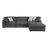 Charcoal Serene 4-piece upholstered modular sectional sofa by Start2Finish, showing plush cushions and modern furniture design.