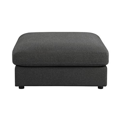 Charcoal Serene 4-piece upholstered modular sectional sofa by Start2Finish, showing plush cushions and modern design in a living room setting.
