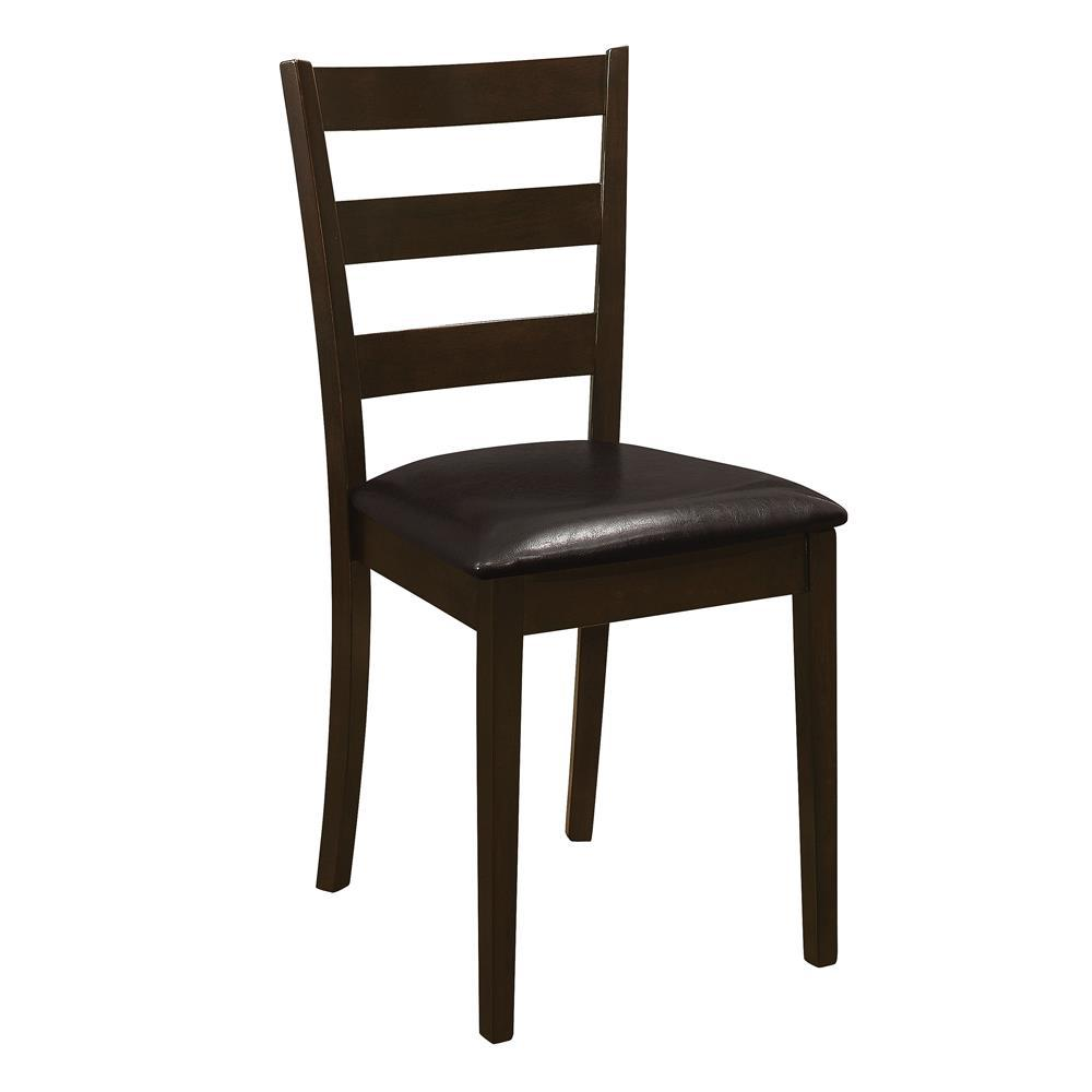 Start2Finish Guillen 5-piece rectangular dining table set in cappuccino with matching chairs, modern furniture for dining room.