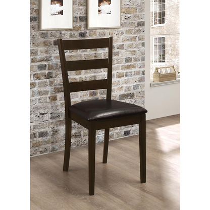 Start2Finish Guillen 5-piece rectangular dining table set in cappuccino finish, featuring a stylish and functional furniture design.