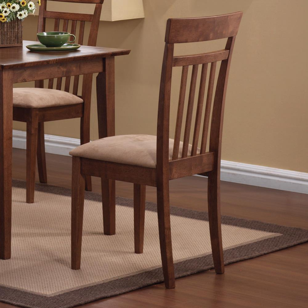 Robles 5-piece rectangular dining table set with chestnut finish, including table and four matching chairs, from Start2Finish furniture.
