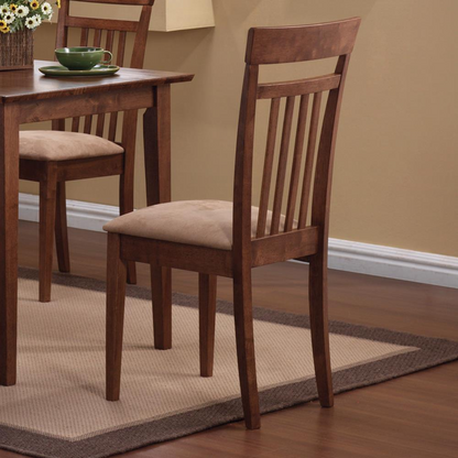 Robles 5-piece rectangular dining table set with chestnut finish, including table and four matching chairs, from Start2Finish furniture.