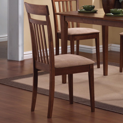 Robles 5-piece rectangular dining table set in chestnut wood with matching chairs, crafted by Start2Finish for a stylish dining room.
