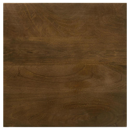 Dark brown Heitor square wood top accent side table by Start2Finish with a sleek modern design and sturdy wooden construction.