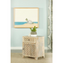 Whitewashed 1-drawer Trellis pattern storage cabinet by Start2Finish, featuring a classic design and functional storage space.
