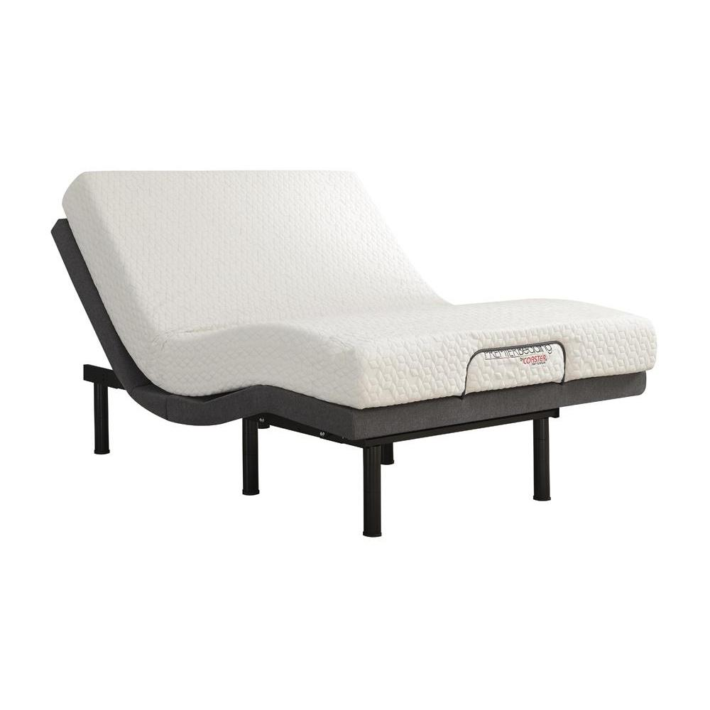 Start2Finish Clara Queen adjustable bed base in grey and black with control panel and modern frame design.