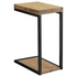 Beck Engineered Wood C-Shape Sofa Side Table in antique nutmeg, featuring a sleek modern design and sturdy construction.
