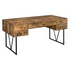 Rustic Nutmeg Analiese 63-inch writing desk with four drawers, made of wood, featuring a sturdy, vintage-style furniture design.
