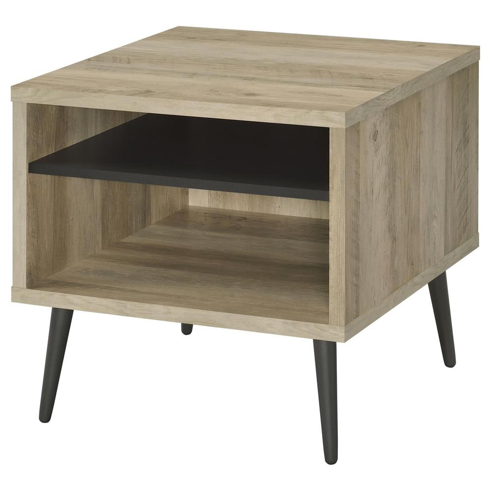 Start2Finish Welsh Square Engineered Wood Side End Table in antique pine finish, showcasing a sturdy, stylish side table design.