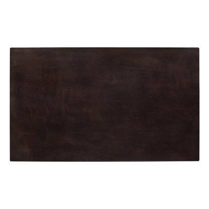 Start2Finish Gabriel rectangular wood dining table in cappuccino finish, showcasing its 59-inch length and sturdy design.