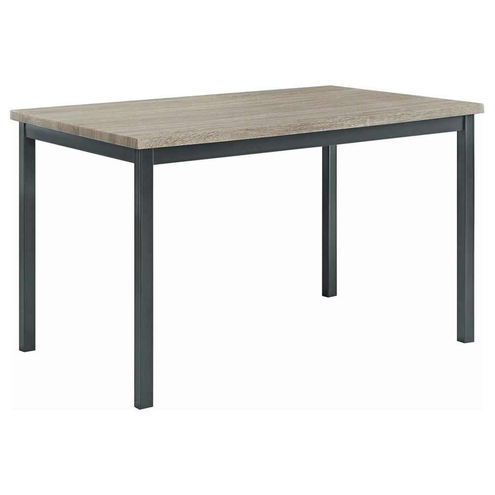 Start2Finish Garza rectangular 48-inch grey composite wood dining table with smooth surface and sturdy legs.
