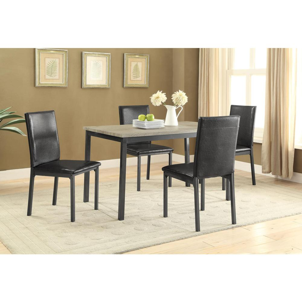 Start2Finish Garza 48-inch rectangular grey composite wood dining table with sturdy legs and smooth surface.