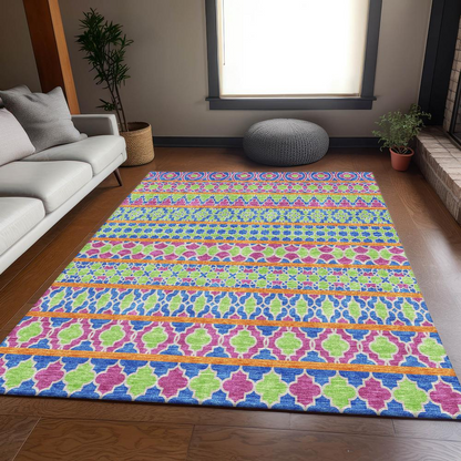 Start2Finish Chantille ACN726 pink 8x10 rug with intricate pattern and soft texture, ideal for living room or bedroom decor.