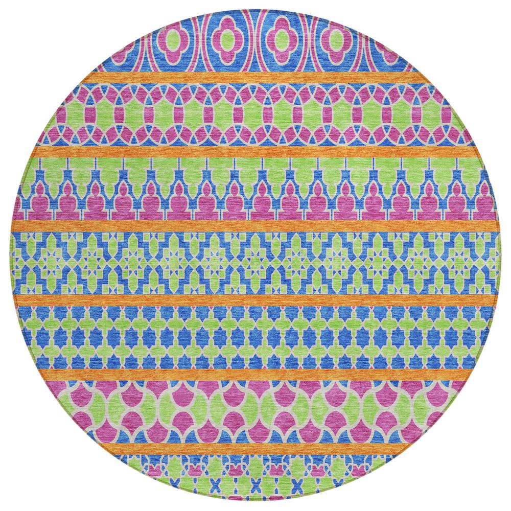 Pink Chantille ACN726 8x8 rug from Start2Finish with intricate pattern and soft texture, perfect for living room or bedroom decor.