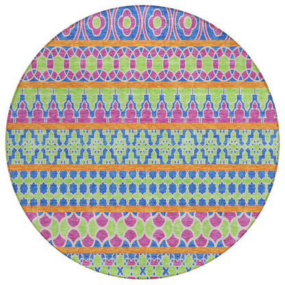 Pink Chantille ACN726 8x8 rug from Start2Finish with intricate pattern and soft texture, perfect for living room or bedroom decor.