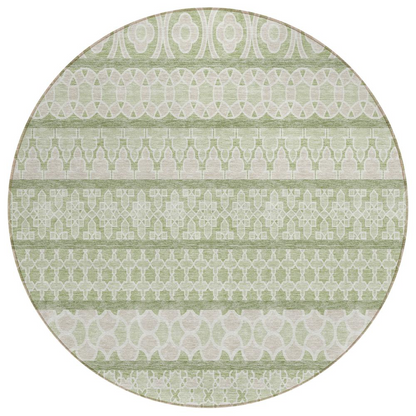 Start2Finish Chantille ACN726 green 8x8 rug with textured pattern, perfect for adding color and style to a living space.