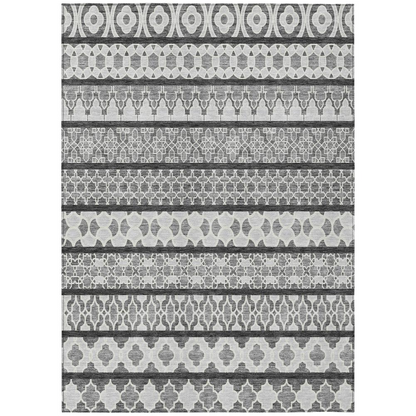 Start2Finish Chantille ACN726 gray 8x10 rug with soft, plush texture and intricate pattern for stylish home decor.
