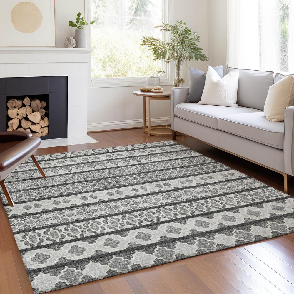 Start2Finish Chantille ACN726 gray 8x10 rug with intricate pattern and soft texture, ideal for living room or bedroom decor.