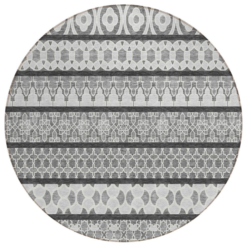 Start2Finish Chantille ACN726 gray 8x8 rug with intricate pattern, soft texture, and modern design suitable for living spaces.